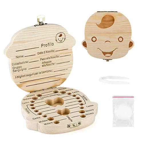 Denti Box per Bambini Scatola Dentini(Versione Italiana), Aitsite Bambino