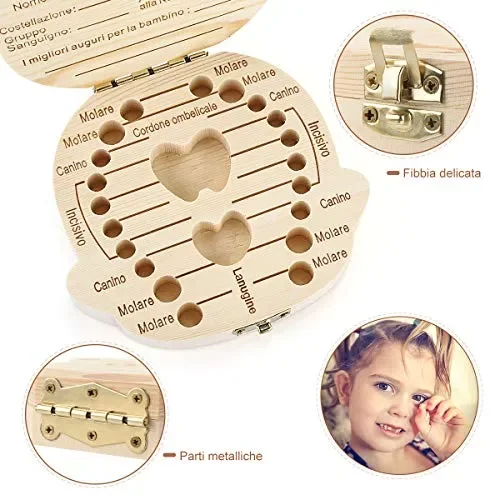 Denti Box per Bambini Scatola Dentini(Versione Italiana), Aitsite Bambino - immagine 2