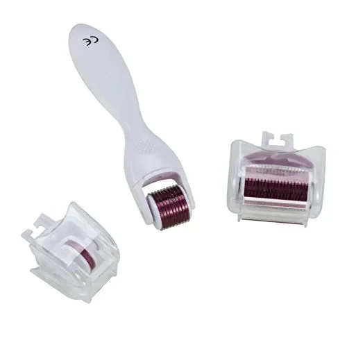 Derma Roller Kit 3 in 1 – 0.5mm, 1.0mm, 1.5mm, il Miglior White Purple