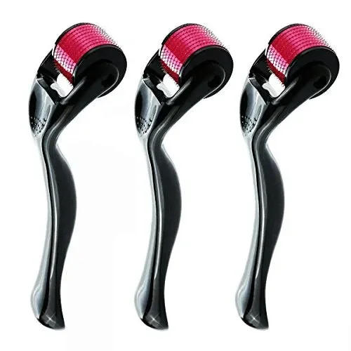 Derma roller, Xyemao New 540 Titanium micro Needles – 3 Pack (0.25 mm/0.5…