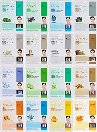 DERMAL 16 Combo Pack Collagen Essence Facial Mask Sheet – The Ultimate…