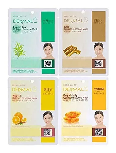 DERMAL 16 Combo Pack Collagen Essence Facial Mask Sheet – The Ultimate… - immagine 2