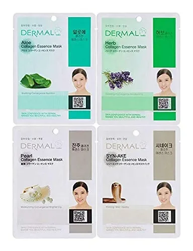 DERMAL 16 Combo Pack Collagen Essence Facial Mask Sheet – The Ultimate… - immagine 3