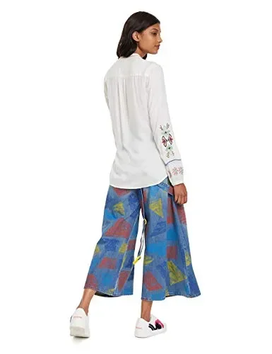 Desigual Blouse Veronica Camicia Donna S, Bianco (Blanco 1000) - immagine 2