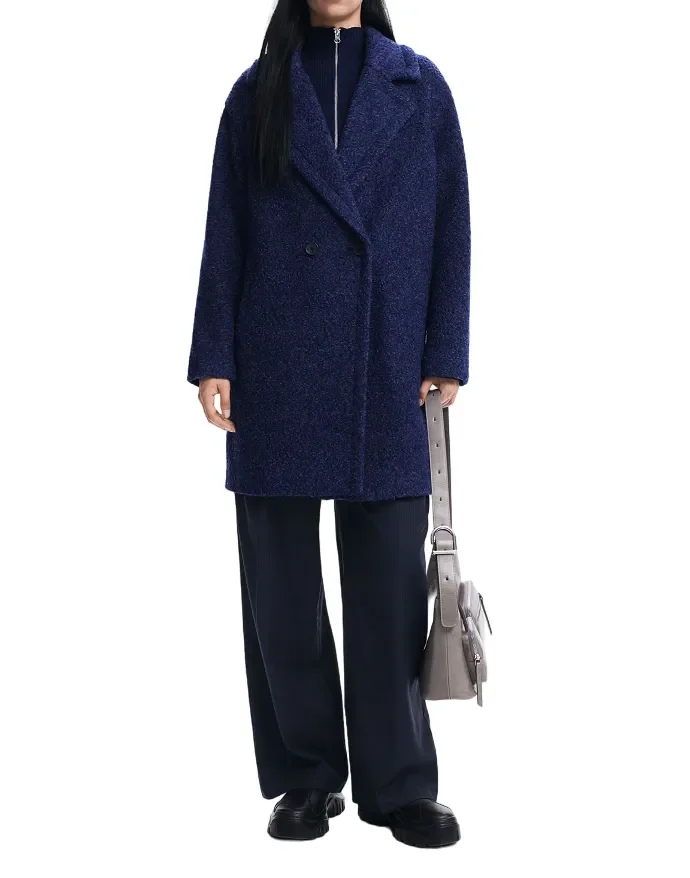 Desigual giubbotto in misto lana blu 24WWEWAP