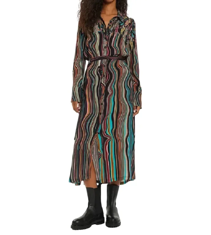 Desigual Vestito chemisier Charlotte 24WWVW65 Multicolore