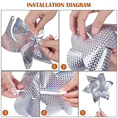 Desshok Repellente per Uccelli Girandole 10, 1 - immagine 3