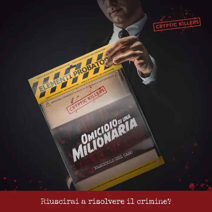 Detective gioco investigative – Caso da risolvere italiano – Un Mistero di omicidio e un Caso da risolvere – Giochi da tavolo adulti 14+ – Omicidio di una milionaria – Cryptic Killers - immagine 2