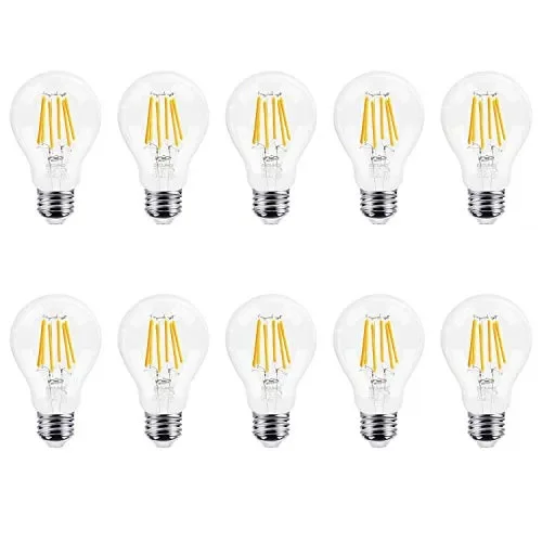 DiCUNO 10P Edison Screw Bulb LED Lampadina a incandescenza a 10p, Warm White