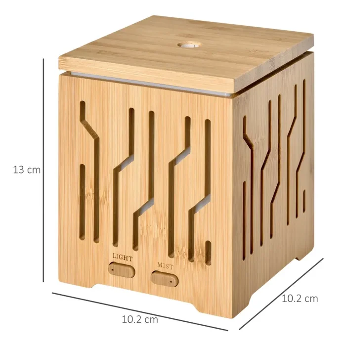 Diffusore di Aromi Oli Essenziali Vaporizzatore con Luci in Legno - immagine 3