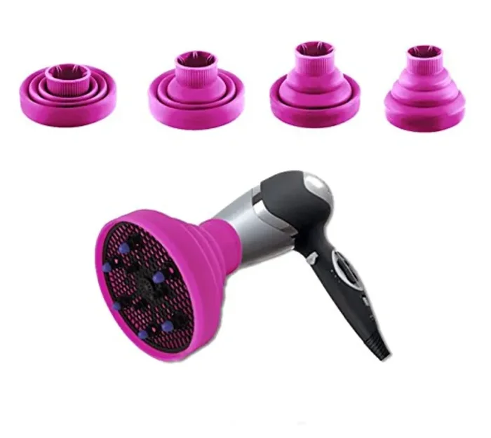 DIFFUSORE universale PIGHEVOLE in silicone da viaggio per phon asciugacapelli