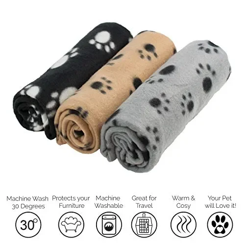Digiflex 3 x Grandi Coperte in Morbido Pile – per Cani, Gatti, Conigli Grande - immagine 3