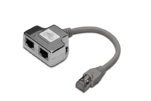 Digitus 08260 ADATTATORE SCHERMATO PER CAT. 5E 2 LINEE RJ45 SU 2 – fach