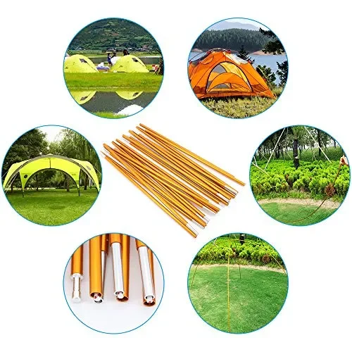 DingGreat 2Pcs Pali per Tenda, di Supporto in Lega di… - immagine 2