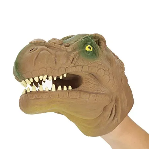 Dinosauro Mano Puppet Gloves, 6 Pollici Tyrannosaurus Rex Gioco di Marrone Saldi