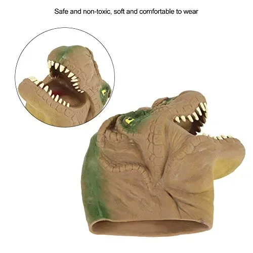 Dinosauro Mano Puppet Gloves, 6 Pollici Tyrannosaurus Rex Gioco di Marrone Saldi - immagine 3