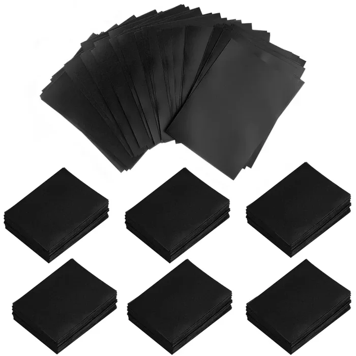 Diompirux 300 Pezzi Buste Proteggi Carte, Misure 66 x 92 MM Bustine Protettive Nero, custodie per carte di credito standard, per Giochi di Carte Collezionabili, Magic The Gathering