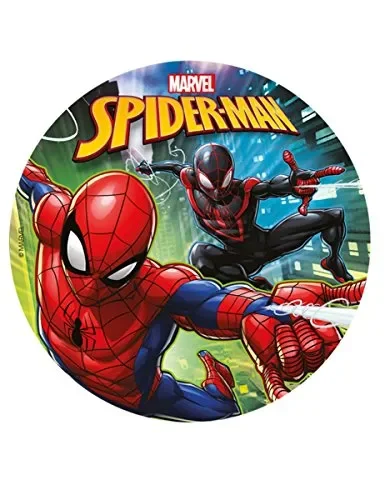 Disco di zucchero Spiderman 20 cm Taglia Unica Blu