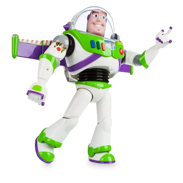 Disney Store Action figure parlante interattiva di Buzz Lightyear di Toy Story, 30 cm/11″, con più di 10 frasi in inglese, interagisce con altri personaggi e giocattoli, luci laser, età 3+