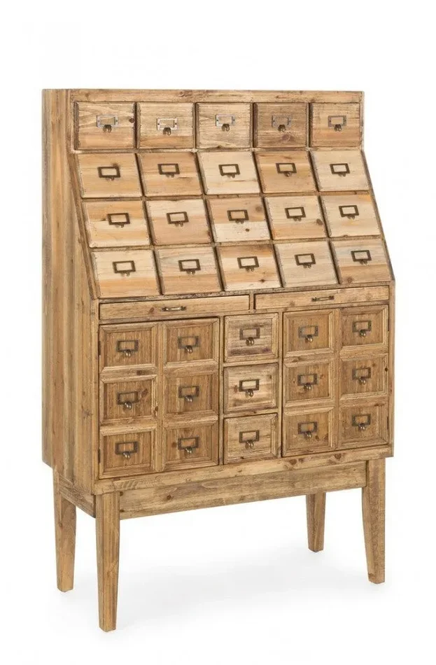 Dispensa 2 Ante 25 Cassetti Sixtem in Legno