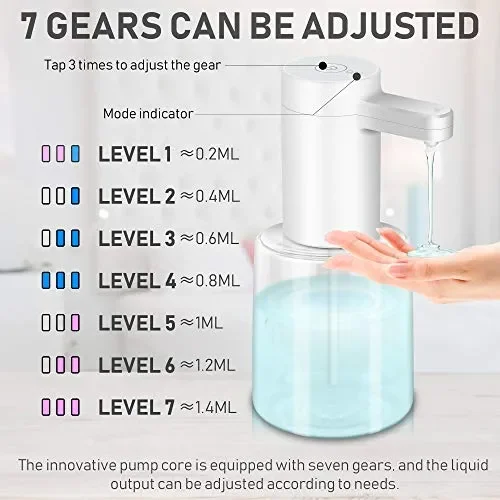 Dispenser Sapone Automatico, 450ML Distributore di Touchless Bianco Online ora - immagine 3