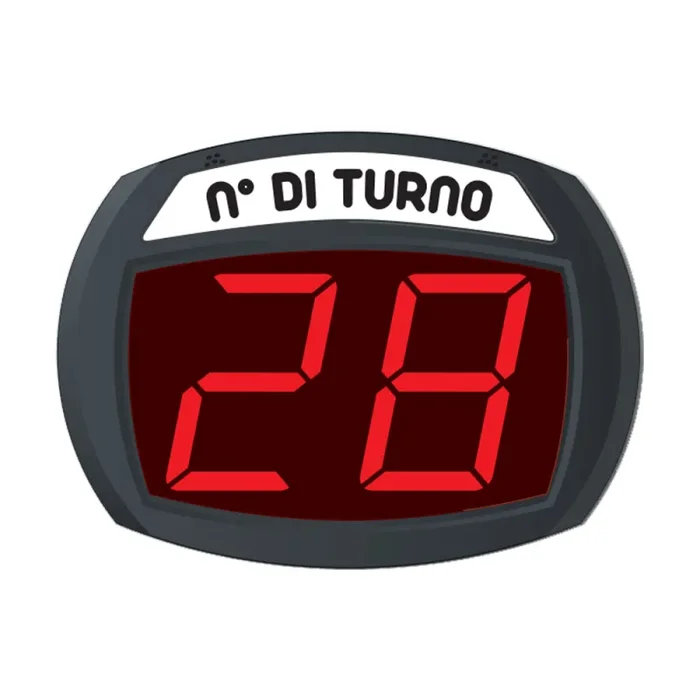 Display Eliminacode a LED 2 Cifre con Pulsante Visel MicroPoint SD2 Nero - immagine 2