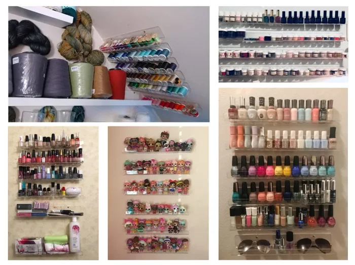 Display4top Organizer a Mensola trasparente in acrilico 6 confezione da 6 - immagine 2