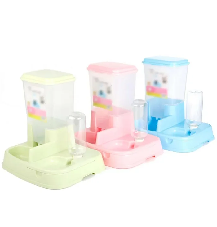 Distributore Automatico Cibo Animali con Abbeveratoio Rizzetti Mypet Azzurro - immagine 2