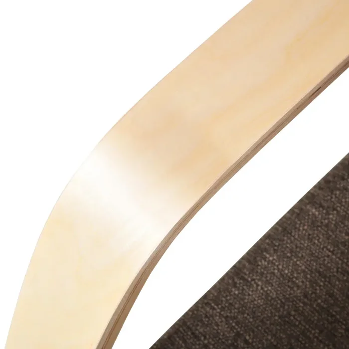 Divano 2 Posti 112x79x80 cm in Legno e Tessuto Grigio