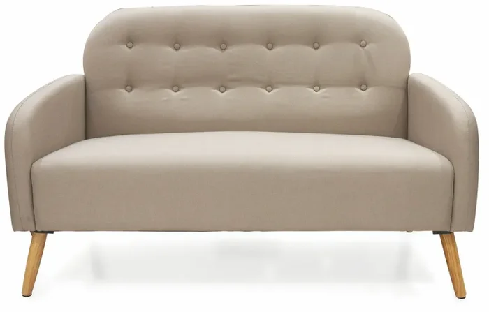 Divano 2 Posti 137x75x89 cm in Tessuto Soriani Ecrù Sconti - immagine 2