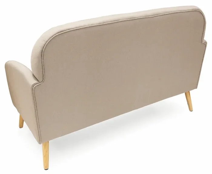 Divano 2 Posti 137x75x89 cm in Tessuto Soriani Ecrù Sconti - immagine 3