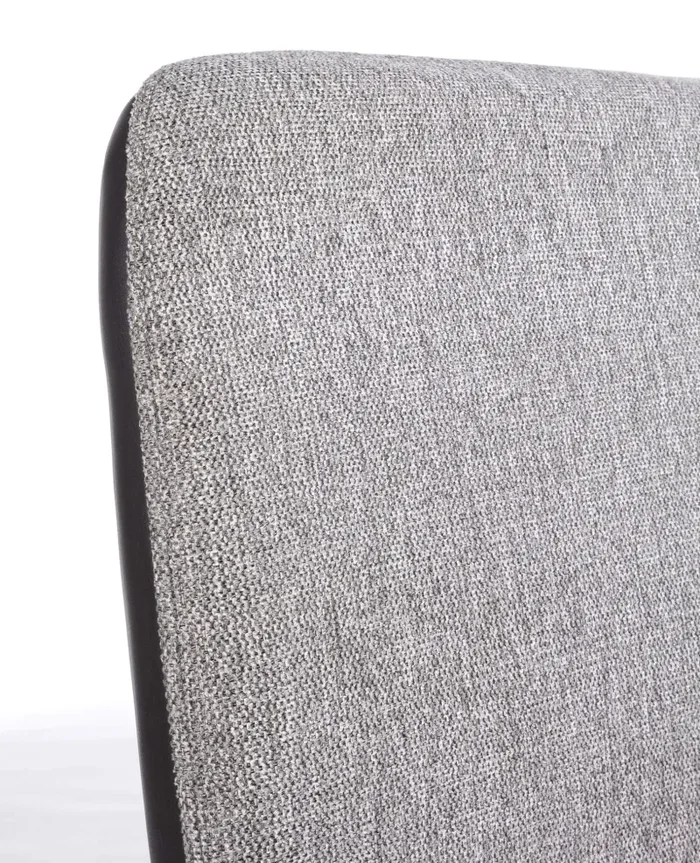 Divano 2 Posti 142x47x88 cm in Acciaio e Tessuto Louis Grigio - immagine 2