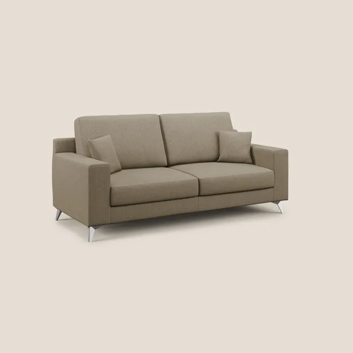 Divano 2 Posti 146x95x91 cm in Tessuto Marrone