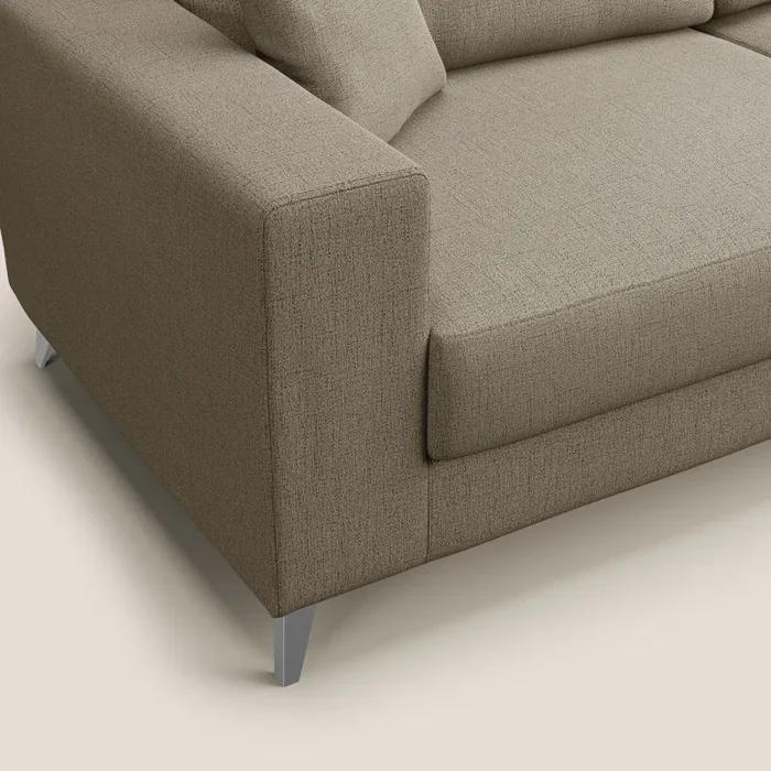 Divano 2 Posti 146x95x91 cm in Tessuto Marrone - immagine 3