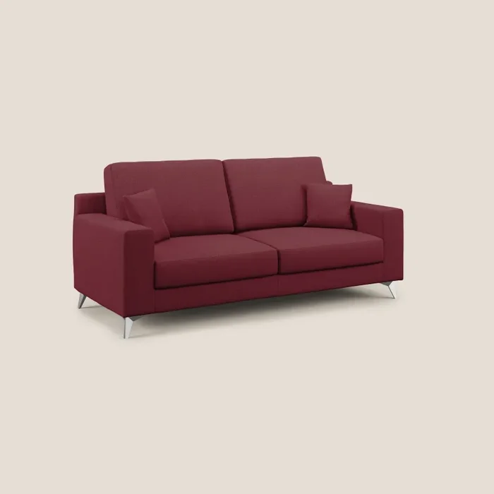 Divano 2 Posti 146x95x91 cm in Tessuto Rosso