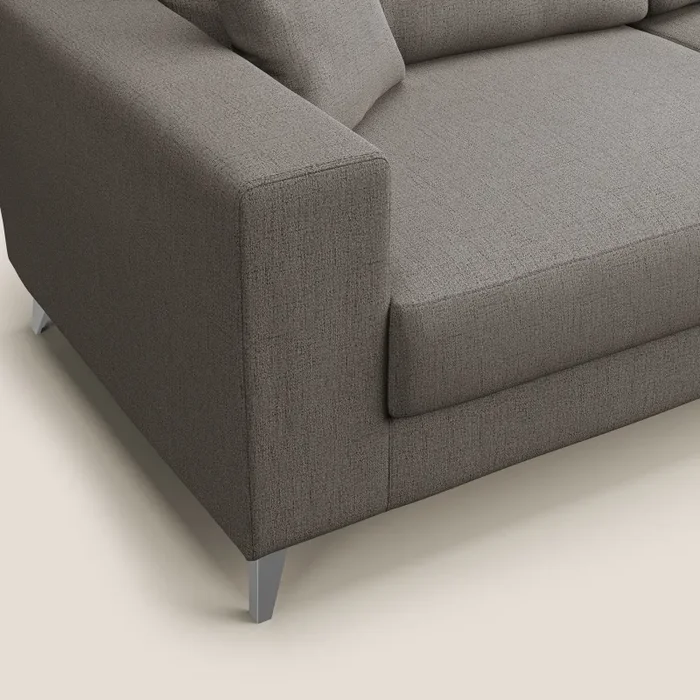Divano 2 Posti 146x95x91 cm in Tessuto Talpa - immagine 3