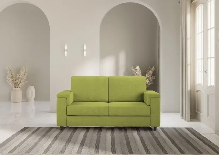 Divano 2 Posti 148x85x85 cm Marrak in Tessuto Verde - immagine 2