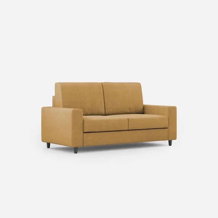 Divano 2 Posti 148x85x85 cm Sakar in Tessuto Ocra