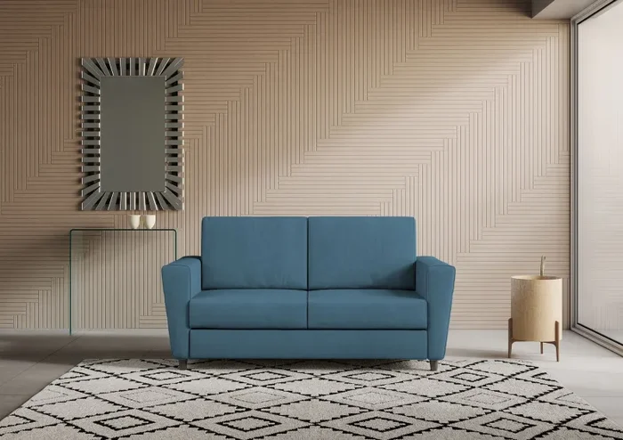 Divano 2 Posti 152x85x85 cm Yasel in Tessuto Avio Fornitura - immagine 2