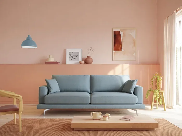 Divano 2 Posti 178x88x93 cm in Tessuto Panna - immagine 2