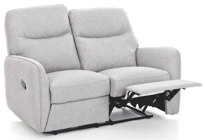 Divano 2 Posti Reclinabile Manuale in Tessuto Kube Grigio Vendita calda online - immagine 3