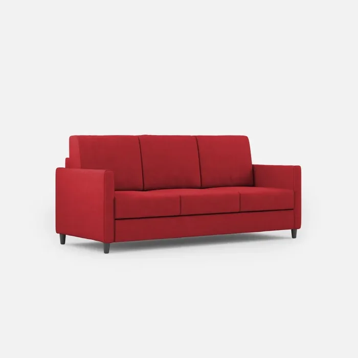 Divano 3 Posti 198x85x85 cm Karay in Tessuto Rosso Vendita calda