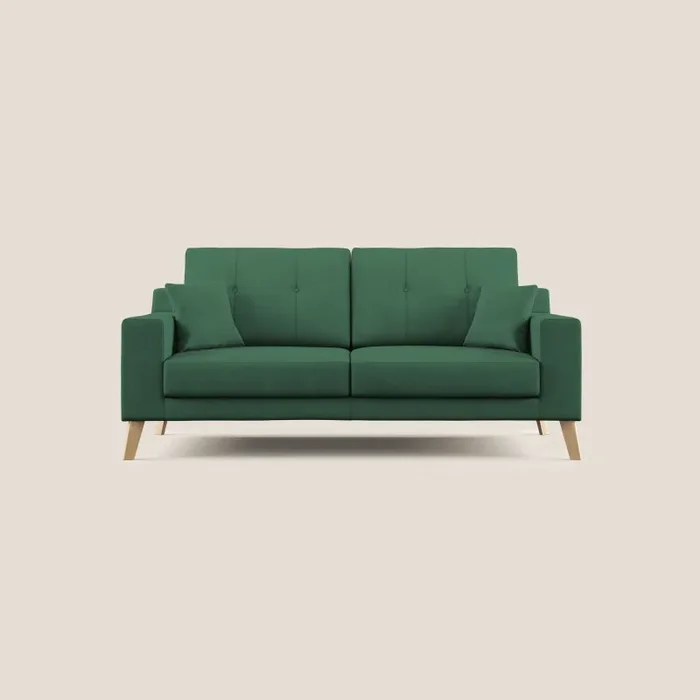 Divano 3 Posti 206x95x91 cm in Tessuto Verde - immagine 3