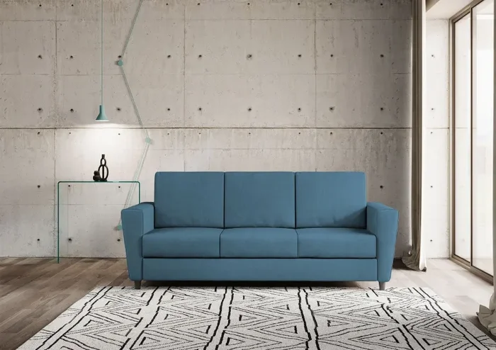 Divano 3 Posti 212x85x85 cm Yasel in Tessuto Avio Sconti - immagine 2