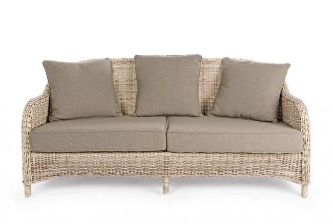 Divano 3 Posti con Cuscini Aditya in Fibra Sintetica - immagine 3