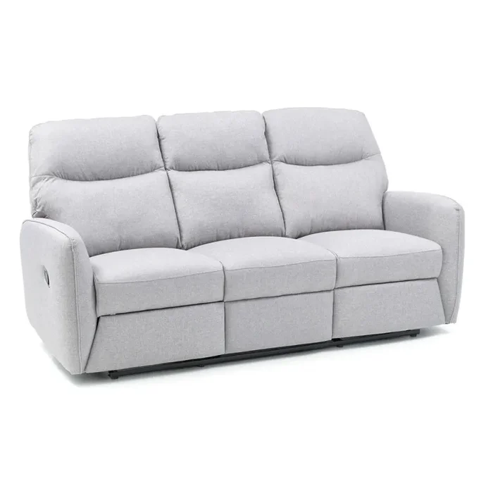 Divano 3 Posti Reclinabile Manuale in Tessuto Kube Grigio Online