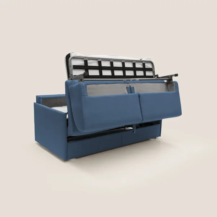 Divano Letto 2 Posti 149x90x96 cm in Tessuto Blu - immagine 3