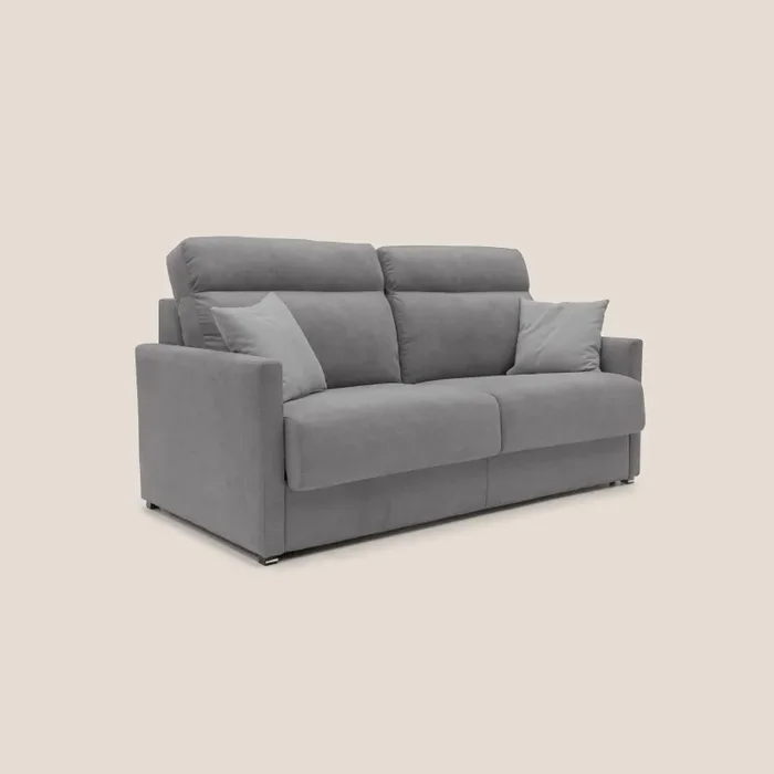 Divano Letto 2 Posti 156x102x97 cm in Tessuto Grigio - immagine 3