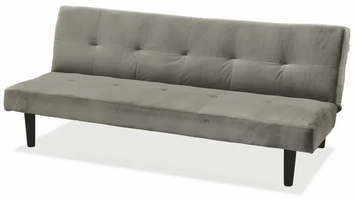 Divano Letto 2 Posti 166x77x65,5 cm in Velluto Soriani Tortora
