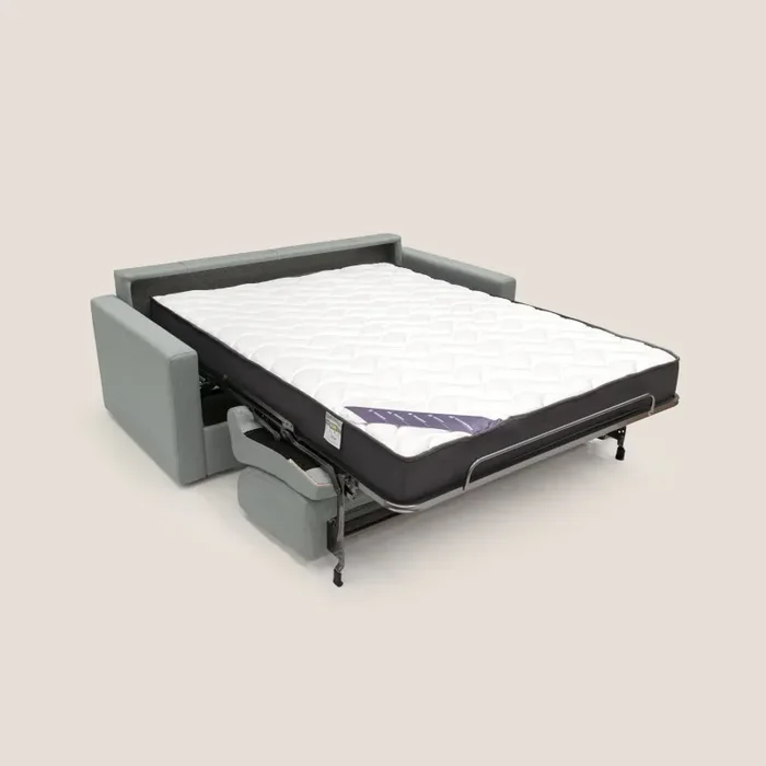 Divano Letto 2 Posti 166x92x96 cm in Tessuto Grigio Vendita calda online - immagine 2